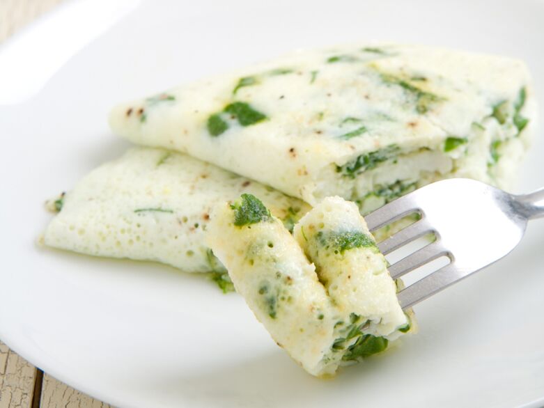 The classic herbal protein omelette in the egg diet for weight loss