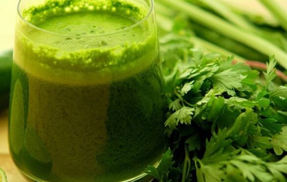 Smoothie with parsley for weight loss
