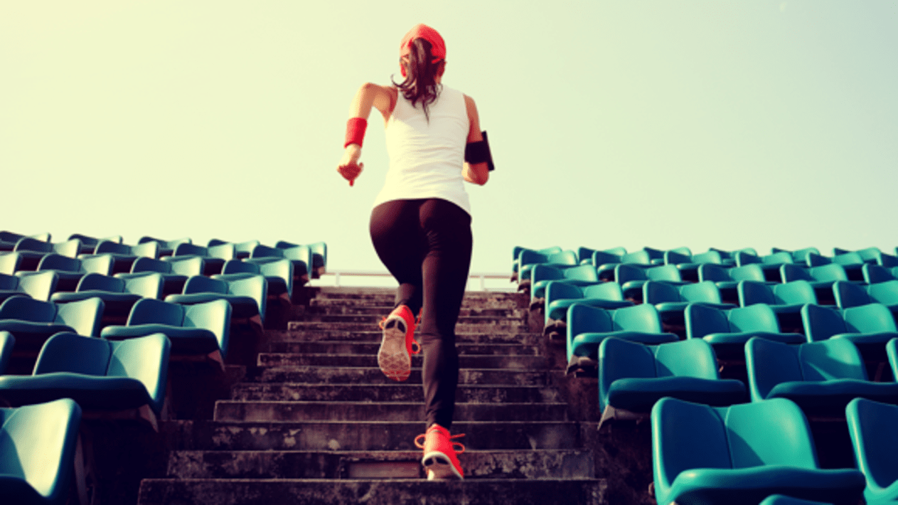 Running up the stairs helps to get rid of cellulite